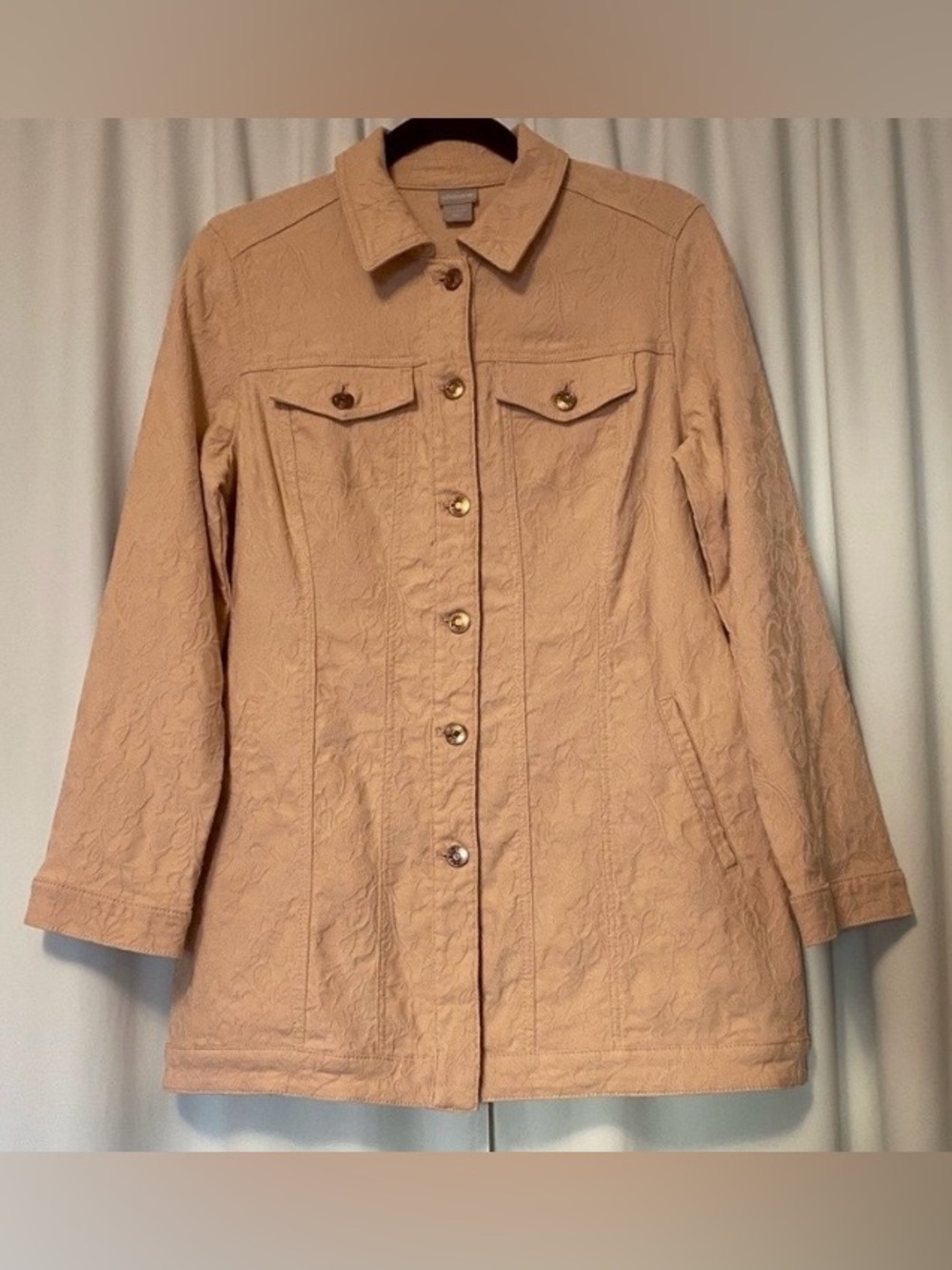 Chico's Beige Floral Pattern Blouse - Picture 2 of 15